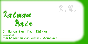 kalman mair business card